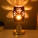 Table lamp "Flowers" E27 40W black and gold 12x12x24 cm Risalux