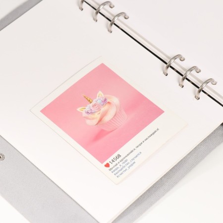 Photo album magnetic 45 sheets "Muse" gray 23.5x18 cm-3
