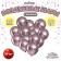 Latex ball 12 “Chrome”, metal, set of 50 pcs., Lilac color