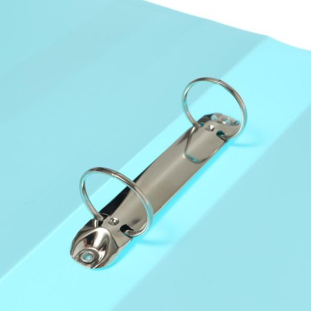 Folder on 2 rings A4 Calligrata, 40 mm, 700 μm, pocket at the end, turquoise-blue-2