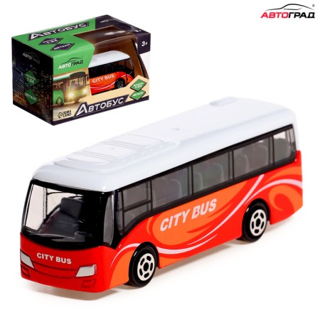 Metal bus "Intercity", scale 1:64, red color