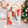 Postcard "Happy New Year!" Glitter, Congrev, Bullfinchi, 12.5 x 19.4 cm