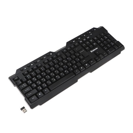 Keyboard Defender Element HB-195 RU, wireless, membrane, 114 claws, USB, black