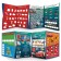 Set “Learning letters and numbers”: 2 books-rallys + reusable stickers + 2 markers, cars