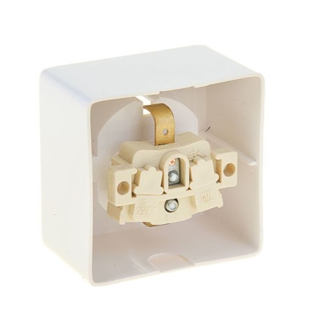 The "hit" Sche RA16-133-B, 16 A, single, external, with salary, white color.-1