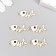 Decor for creativity metal, enamel "Skeleton of fish" white-pink 2x0.8 cm