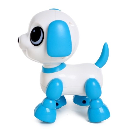 Robot dog “Peteum” IQ BOT, interactive: with sound recording, reacts to claps, sound, light, batteries, purple-1