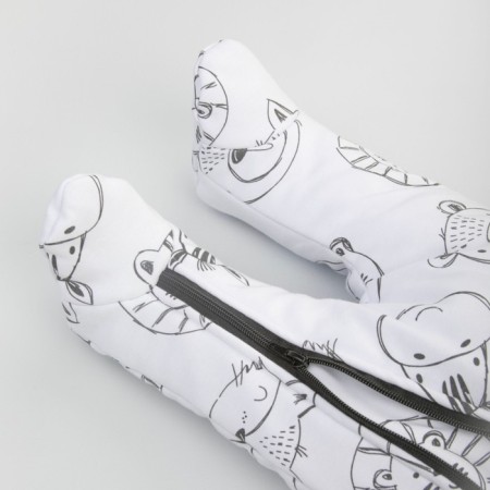 Kinderlitto children's jumpsuit “New friends. Belying animals ", height 56-62 cm-4