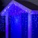 Garland "fringe" 3 × 0.9 m, IP44, UMS, white thread, 232 LED, blue glow, 220 V