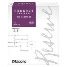 BB Rico DCT1025 Reserv Classic Clarinet, size 2.5, 10pcs.