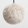 A bed with a cloth "Pijon", oval, 55 x 36 x 47cm, fluffy fur, jute, gray