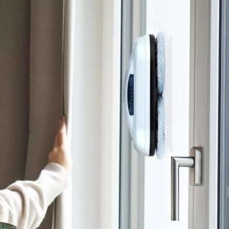 Robot Window Robite KitFort KT-5187, 80 W, 5.5 min/m2, from the battery, blue and white-4