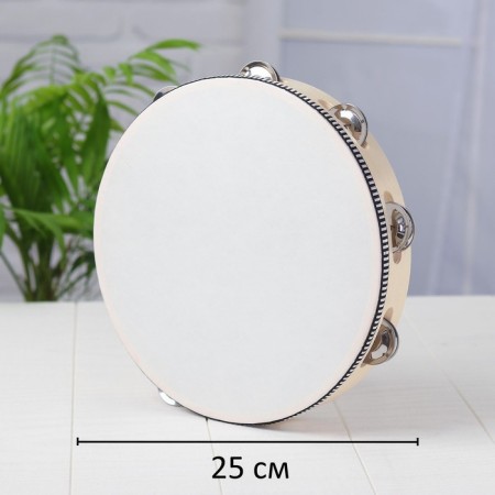 Tambourine "Classic", 16 plates, 25x25x4.5 cm-1