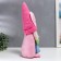 Interior doll "Dwarf in a hat with bunny ears, with a bag" Pink 40x14 cm