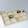 Decoration for jewelry 12 cells, phlock, 35 × 24 × 3, beige color