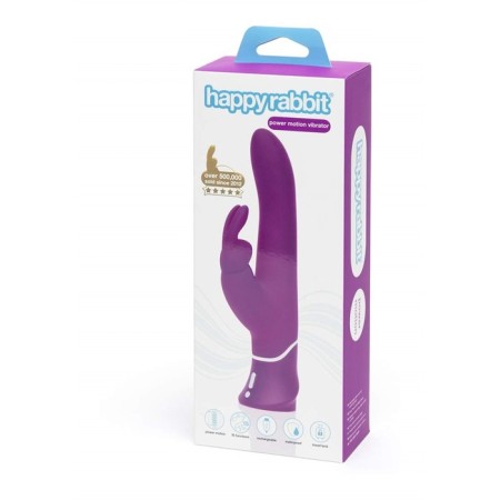 Vibrator with a clitoral stimulator Happy Rabbit Curve Power Motion Violet-4