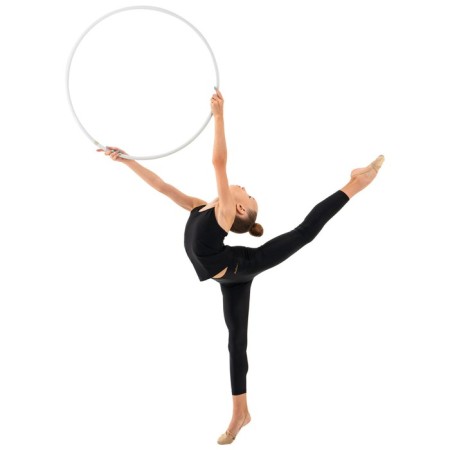Broke for rhythmic gymnastics Grace Dance, professional, d = 65 cm, white color-6