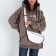 Bag Cross-Bodi with a zipper, white color