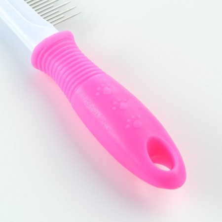 Comfort comb with pointed teeth of different lengths, non -slip pen, 21 x 4 cm, roses.-3