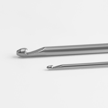 Metal knitting hooks, d = 1-2 mm, 13.5 cm, 2 pcs-1