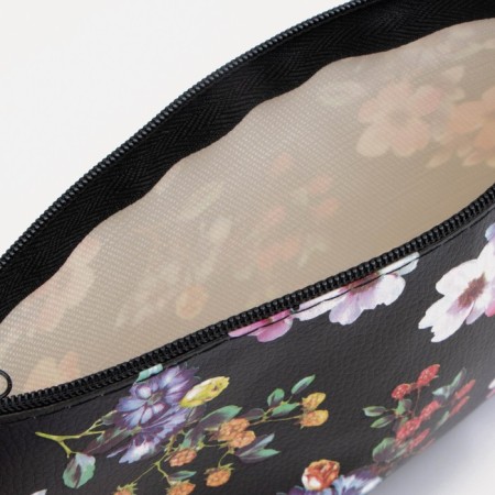 Cosmetic bag with lightning, black color-2