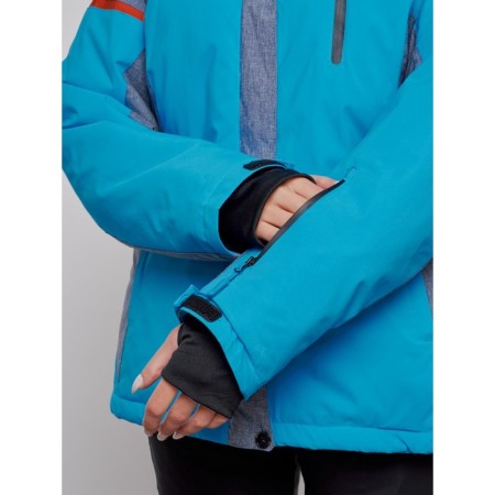 Ski jacket female winter, size 52, blue color-3