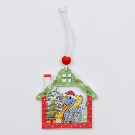 New Year! Set of suspensions in a wooden gift package, 12 pcs.-5
