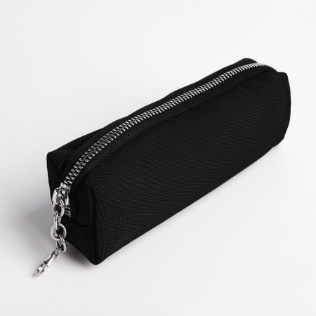 A backpack with a zipper, 5 outer pockets, pencil case, black color-7