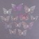 Set for decorating "Butterflies", 12 pieces, holography, silver color