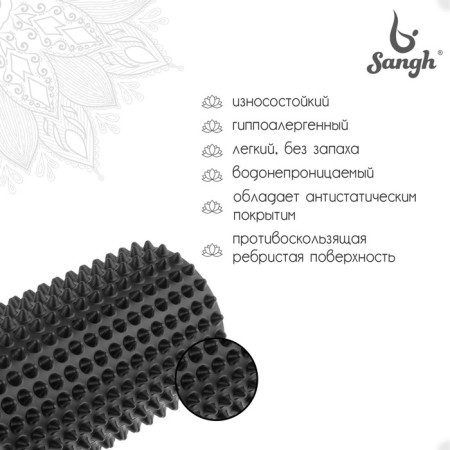Massage roller SANGH, 33x12 cm, black color-1