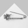 Pin "Flower" with a path, 5.5 cm, color mix (indivisible packing 12 pcs., Price per pcs.)