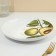 Ceramic plate "Avocado", 22.5 cm, white color