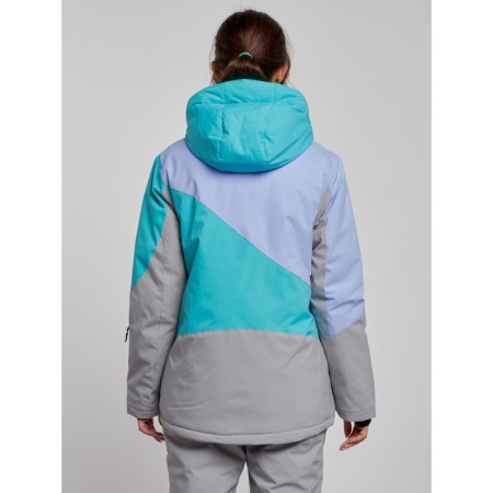 Ski jacket female, size 48, green color-3