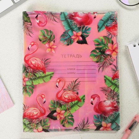 Holographic cover for the Flamingo notebook, 34.7 x 21.1 cm-1