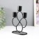 Summary metal for 3 candles "curls" d = 2 cm black 14x6x16.5 cm