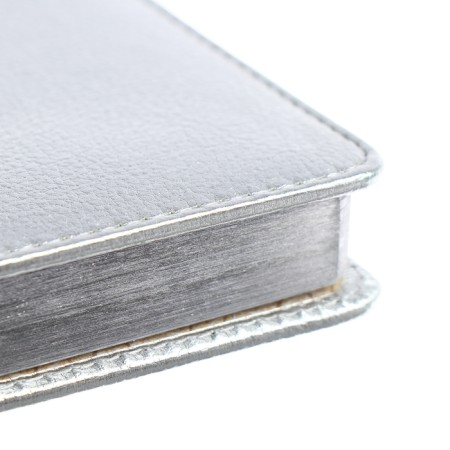 Diary of Leduced A5+, 136 sheets of Sidney Nebraska, Cover Artificial Leather, Silver Cut, Lascas, Silver-5