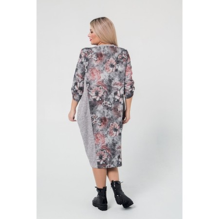 Women's dress, size 54, pink color-4