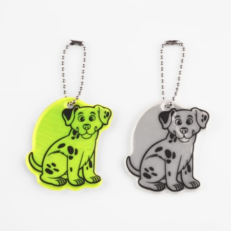 The reflective element "Dalmatian", bilateral, 5.8 × 5.3 cm, color mix-4