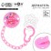Holder for the nipple - dummy "Our Princess", on the chain, the color is pink