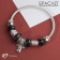 Bracelet Assorted Mardgeri Bant, black color in silver, d = 6.5 cm