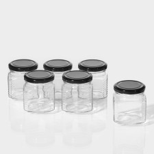 A set of glass cans with a conservation lid, TO-66 mm, for candles, 0.25 l, 6 pcs