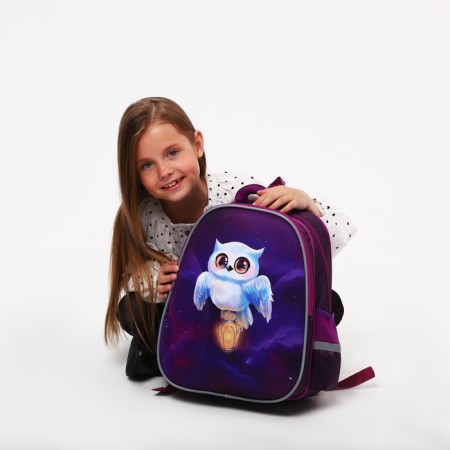 School backpack 39x30x14 cm "September 1: owl with lamp"-13
