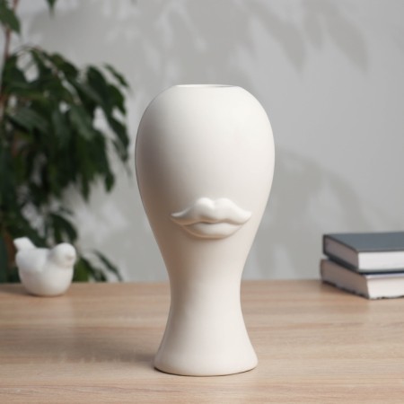 VAZA Ceramics Table "Pietro" lips, D-4CM, 21x9 cm, white