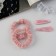 Hair set "Gloria Tenderness" (2 gum 5.5 cm, 2 invisibility 5 cm) pink