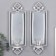 Climber Plastic, glass for 1 candle "Mirror light" set 2 pcs D-4 cm white 8x11.5x37 cm 90688