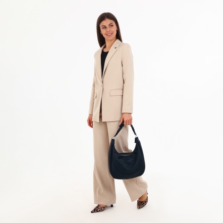 Load bag with lightning, external pocket, long belt, dark blue color-9