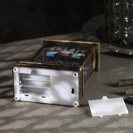 LED figure "fireplace with socks" 10 × 18 × 4.5 cm, plastic, batteries AAAX3 (not in the kit), glow warm white-2