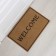 Rug -shaped shade of the Welcome, without edging, 40 × 60 cm, beige color