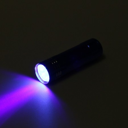 Ultraviolet flashlight LUF-04, UV/LED, 9 W, 9 diodes, from batteries (not included), Golubny-6