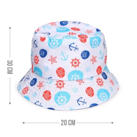 Panama Panam for the boy "Sea", white color, rr 52-54-1